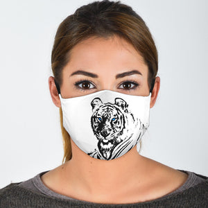 White Tiger Face Mask